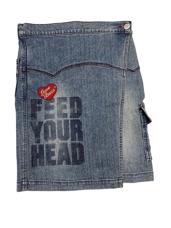 Hysteric Glamour Dresses & Skirts - Hysteric Glamour Blue Denim Jeans with Tan Leather Patch